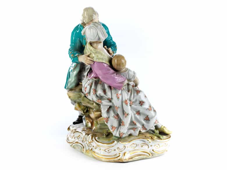 Detailabbildung: Meissener Porzellanfigurengruppe