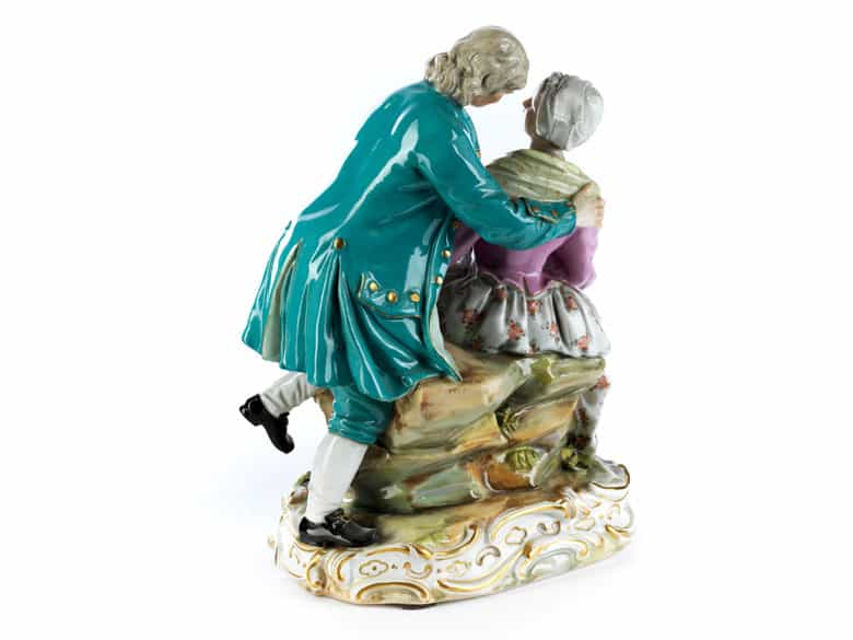 Detailabbildung: Meissener Porzellanfigurengruppe