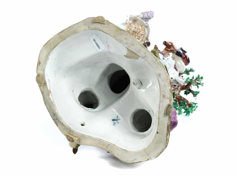 Detailabbildung: Große Meissener Porzellanfigurengruppe