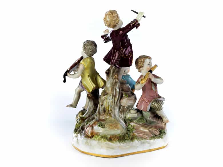 Detailabbildung: Meissener Porzellanfigurengruppe