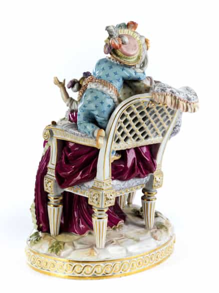 Detailabbildung: Meissener Porzellanfigurengruppe