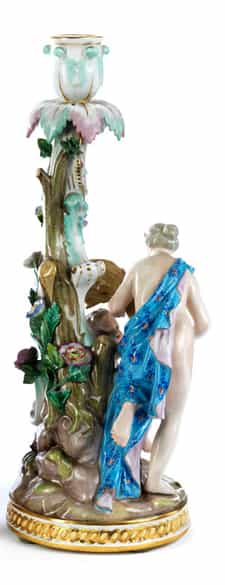 Detailabbildung: Meissener Porzellankerzenleuchter