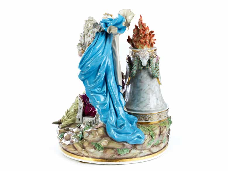 Detailabbildung: Große Meissener Porzellanfigurengruppe