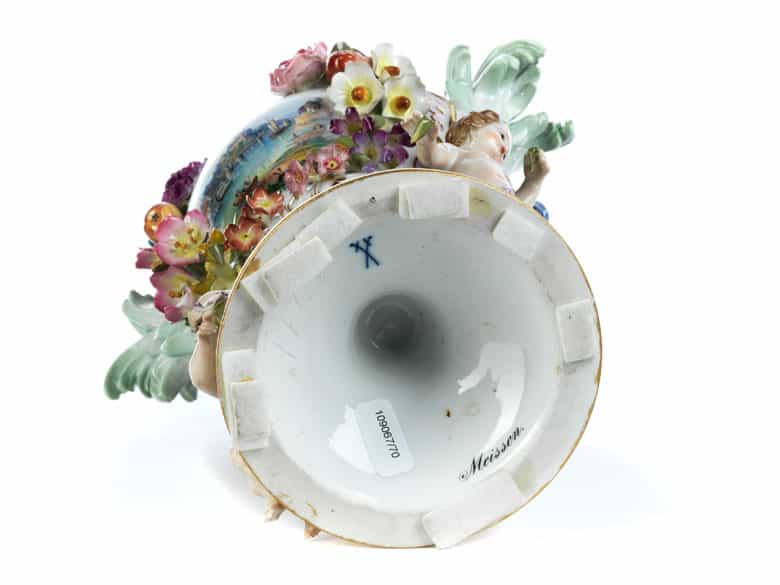 Detailabbildung: Meissener Deckelziervase