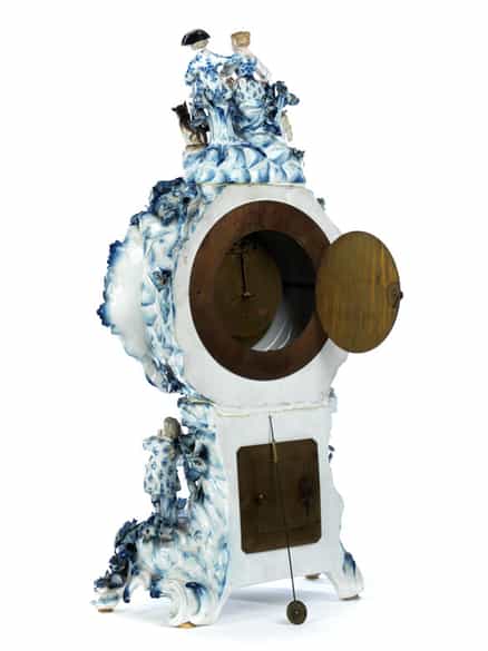 Detailabbildung: Porzellanuhr mit galanten Szenen