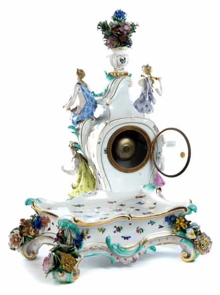 Detailabbildung: Porzellanuhr mit Allegorie der Musik