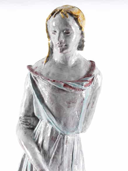 Detailabbildung: Große Majolika-Gartenskulptur von Nymphenburg