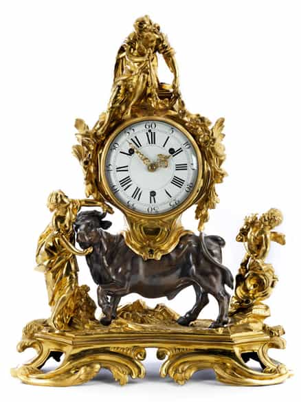 Detailabbildung: Kaminuhr mit Raub der Europa