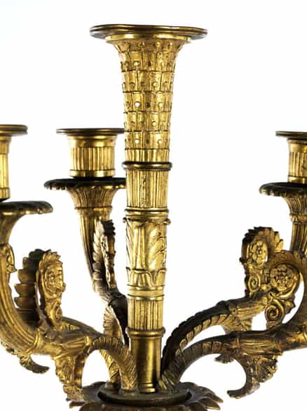 Detailabbildung: Paar große klassizistische Tischkandelaber