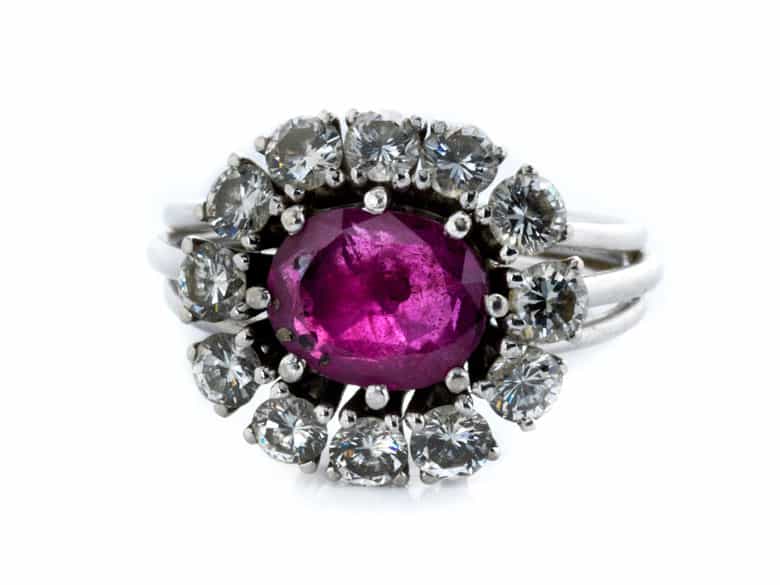 Detailabbildung: Rubin-Diamantring