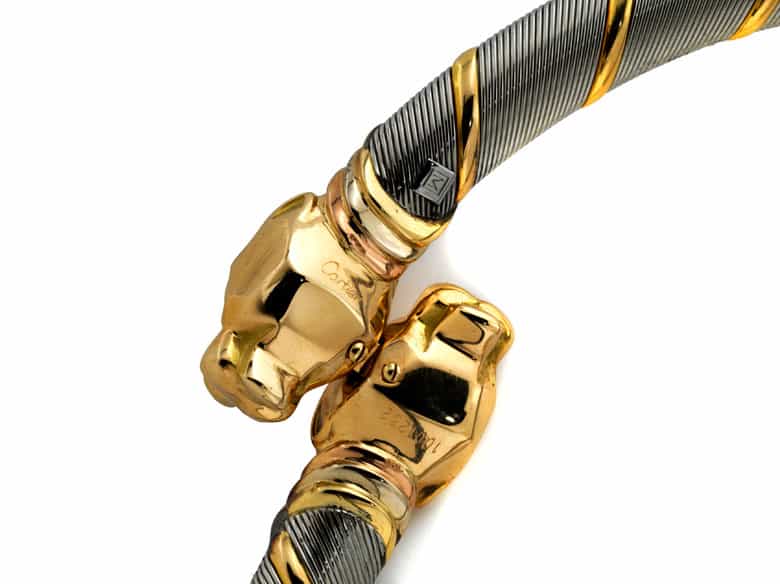 Detailabbildung: Panther-Collier Stahl Gold von Cartier