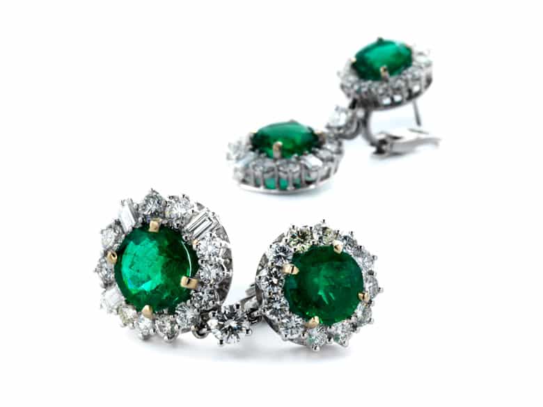 Detailabbildung: Smaragd-Diamantohrhänger