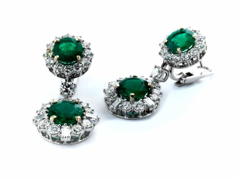 Detailabbildung: Smaragd-Diamantohrhänger