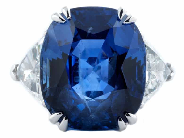 Detailabbildung: Großer Burmasaphir-Diamantring
