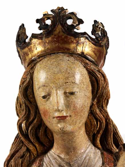 Detailabbildung: Mondsichelmadonna mit dem Kind vom Meister des Kefermarkter Altares