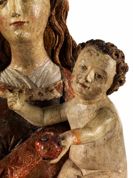 Detailabbildung: Mondsichelmadonna mit dem Kind vom Meister des Kefermarkter Altares