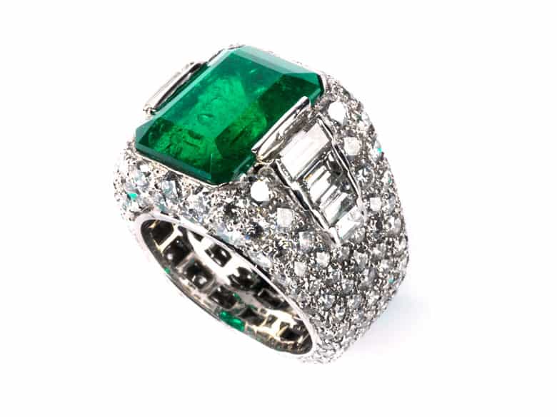 Detailabbildung: Smaragd-Diamantring von Bulgari