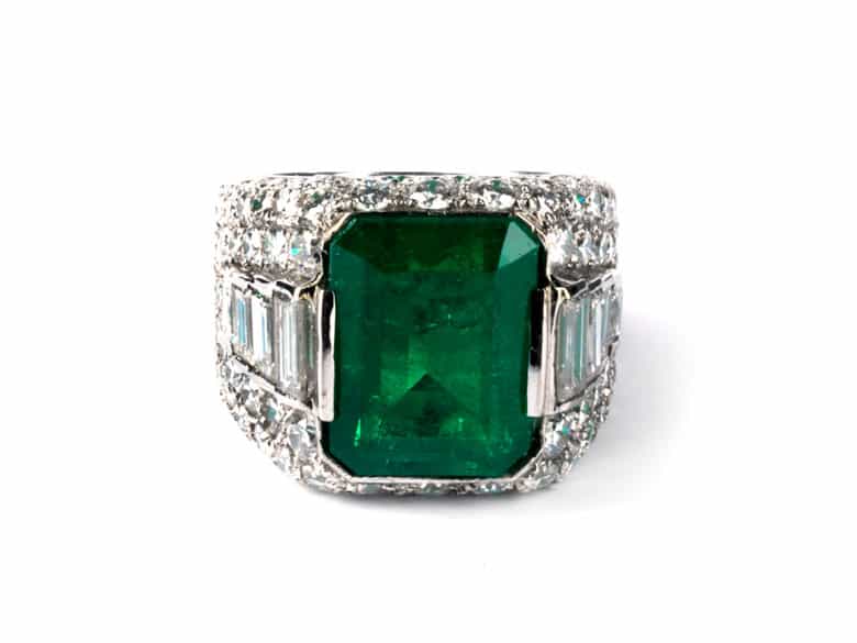Detailabbildung: Smaragd-Diamantring von Bulgari