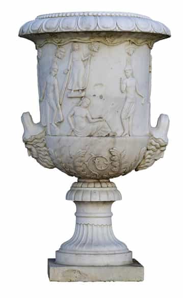 Detailabbildung: Paar Gartenvasen im klassizistischen Stil