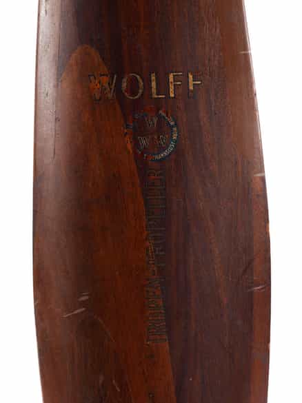 Detailabbildung: Holzflügel eines Wolff-Propellers