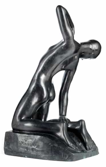 Detailabbildung: Georges Minne, 1866 Gent – 1941 Sint-Martens-Latem Belgischer Bildhauer des Symbolismus. 