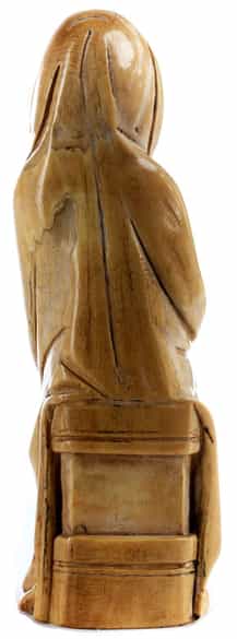 Detailabbildung: Elfenbeinschnitzfigur einer Maria lactans