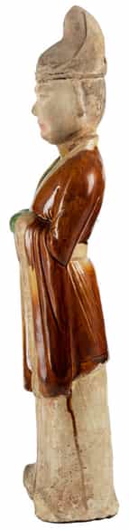 Detailabbildung: Terrakottafigur eines chinesischen Würdenträgers