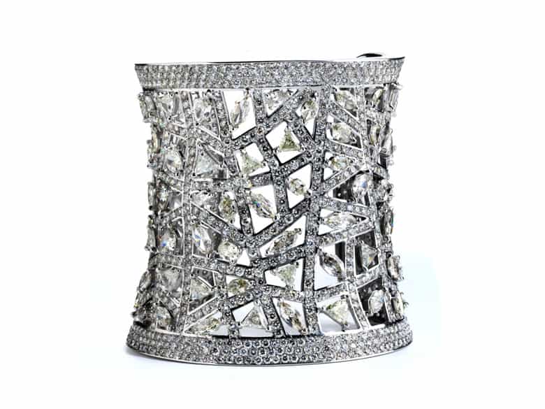 Detailabbildung: Breite Diamant-Armspange