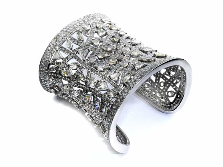 Detailabbildung: Breite Diamant-Armspange