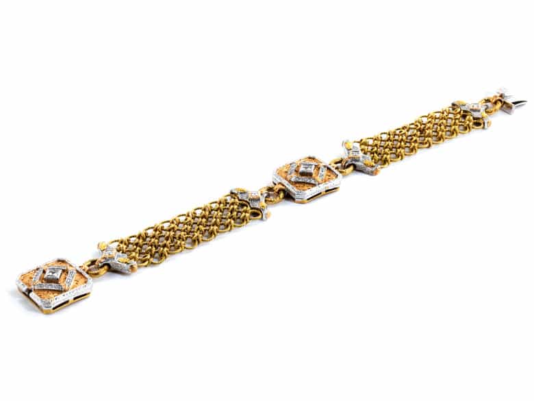 Detailabbildung: Gold-Diamant-Armband CAZZANIGA