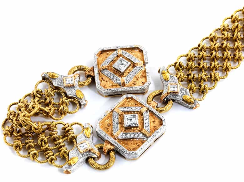 Detailabbildung: Gold-Diamant-Armband CAZZANIGA