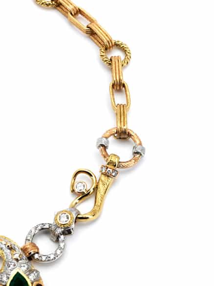 Detailabbildung: Smaragd-Brillant-Schlangencollier CAZZANIGA