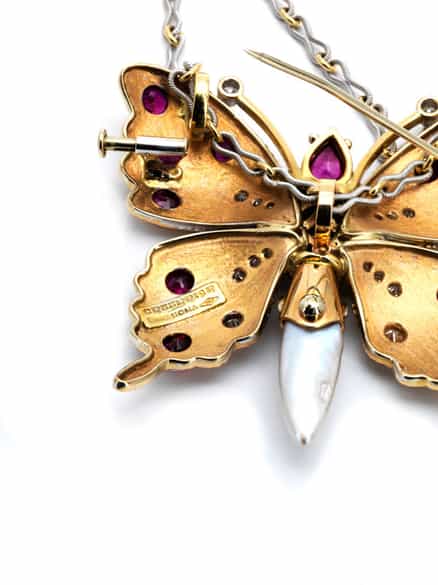 Detailabbildung: Schmetterlingsanhänger mit Kette CAZZANIGA