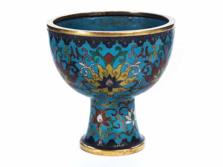 Detailabbildung: Cloisonné-Fußschale