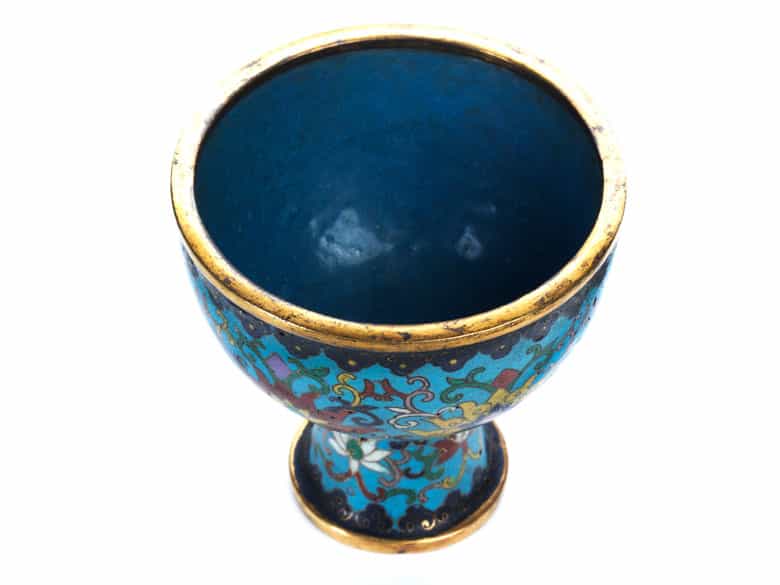 Detailabbildung: Cloisonné-Fußschale