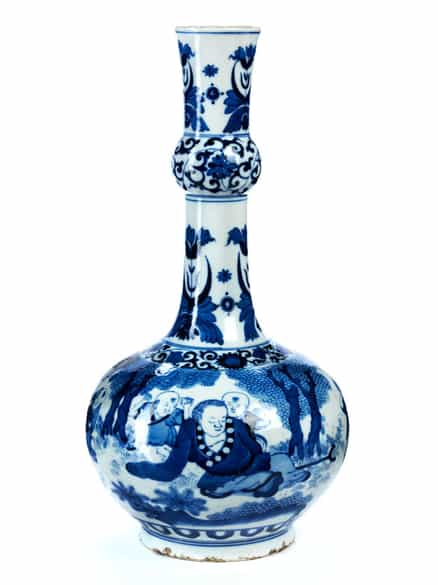 Detailabbildung: Große blau-weiße Vase