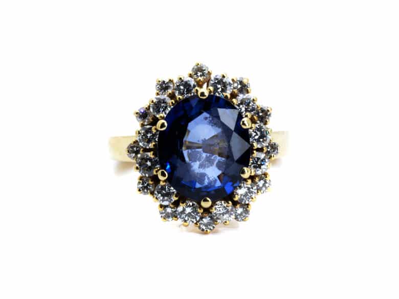 Detailabbildung: Saphir-Brillantring