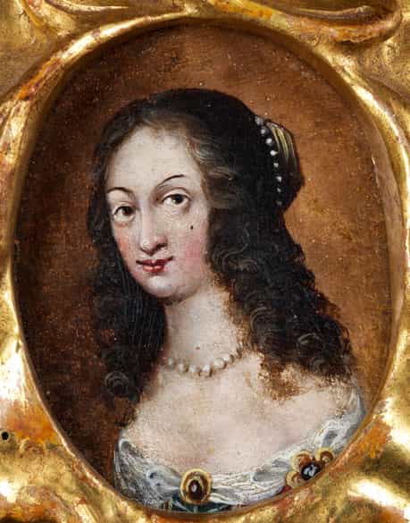 Detailabbildung: Miniaturbildnis einer adeligen Dame