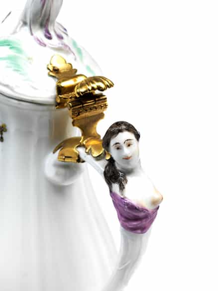 Detailabbildung: Meissener Wasserkrug mit Vermeil-Montierung