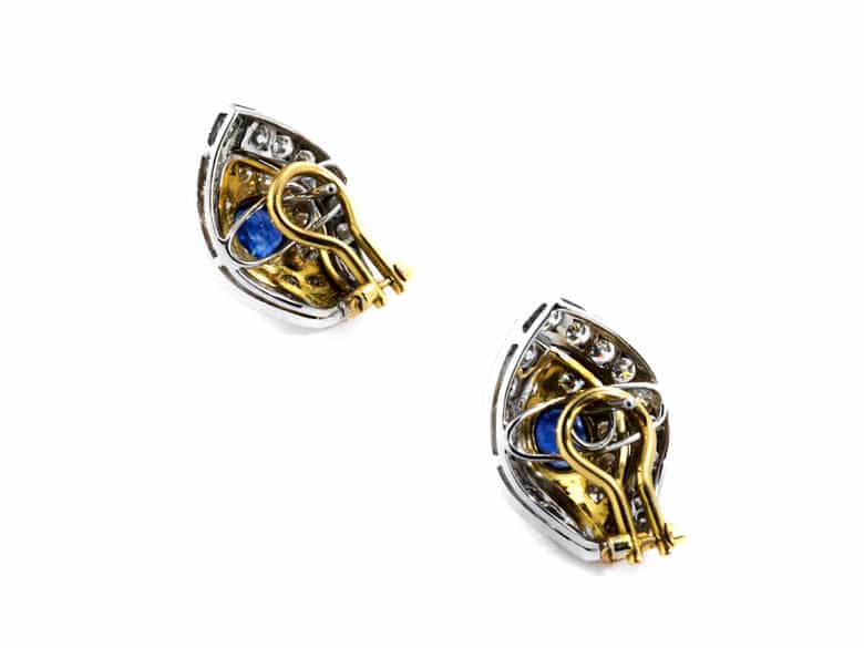 Detailabbildung: Saphir-Brillantohrringe