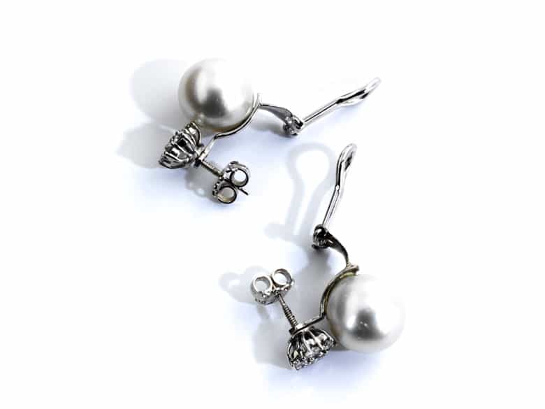 Detailabbildung: Perl-Brillantohrringe