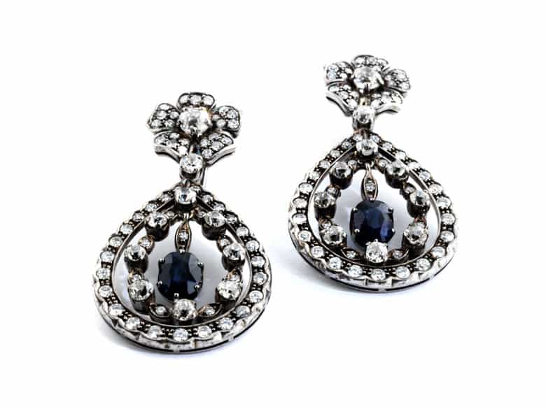 Detailabbildung: Saphir-Diamantohrhänger