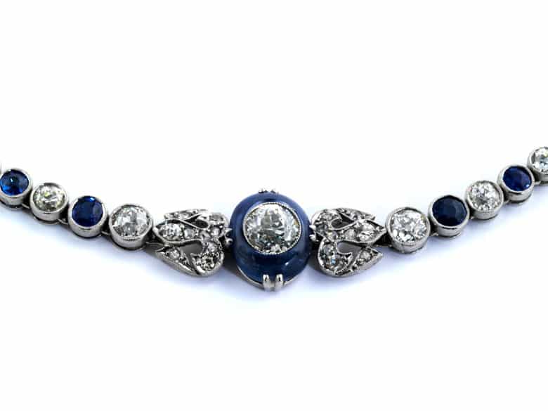 Detailabbildung: Saphir-Diamantcollier