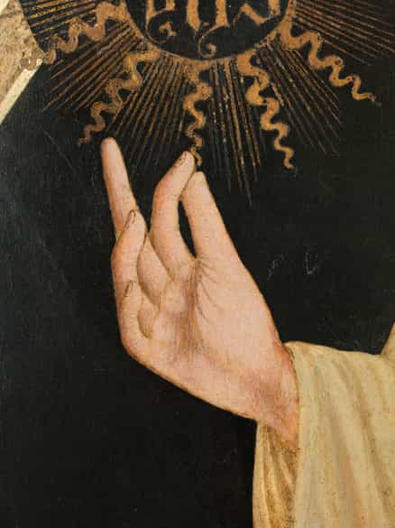 Detailabbildung: Pietro di Giovanni Ambrogio, 1410 Siena – 1449 ebenda, zug.