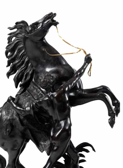 Detailabbildung: Paar Pferdebronzen nach Modell von Guillaume Coustou (1677–1746)