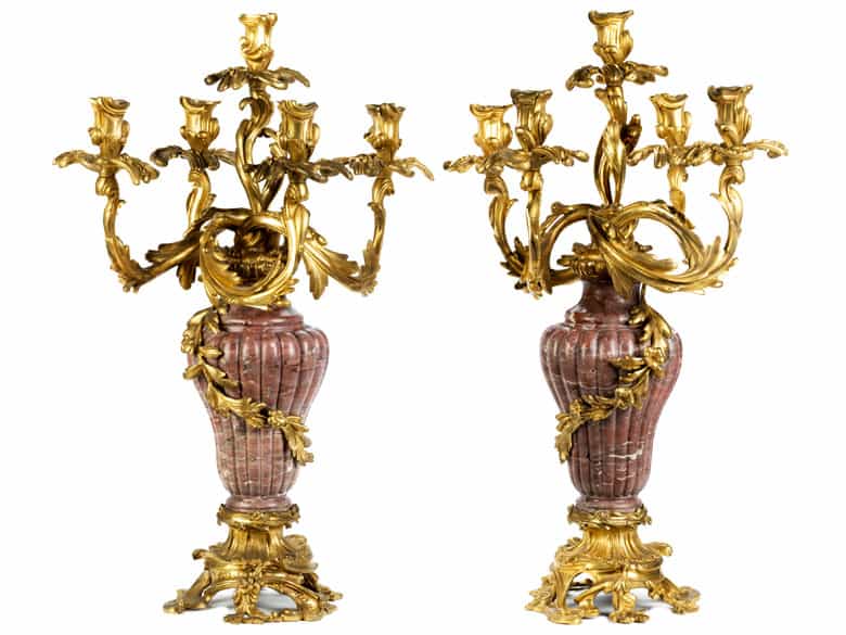 Detailabbildung: Paar Napoleon III-Kandelaber