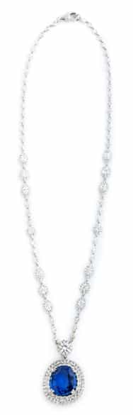 Detailabbildung: Saphir-Diamantcollier