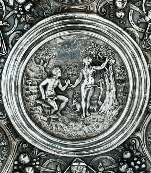 Detailabbildung: Silbernes Tintenzeug