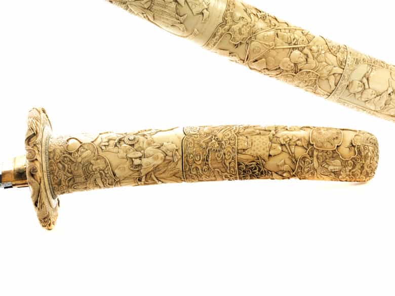 Detailabbildung: Elfenbein Katana