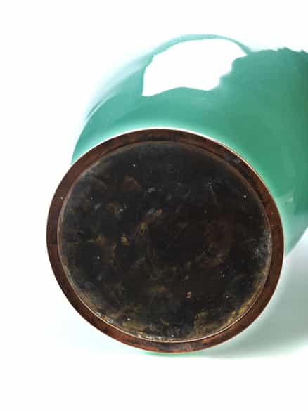 Detailabbildung: Japanische emaillierte Vase mit Reiherdekor